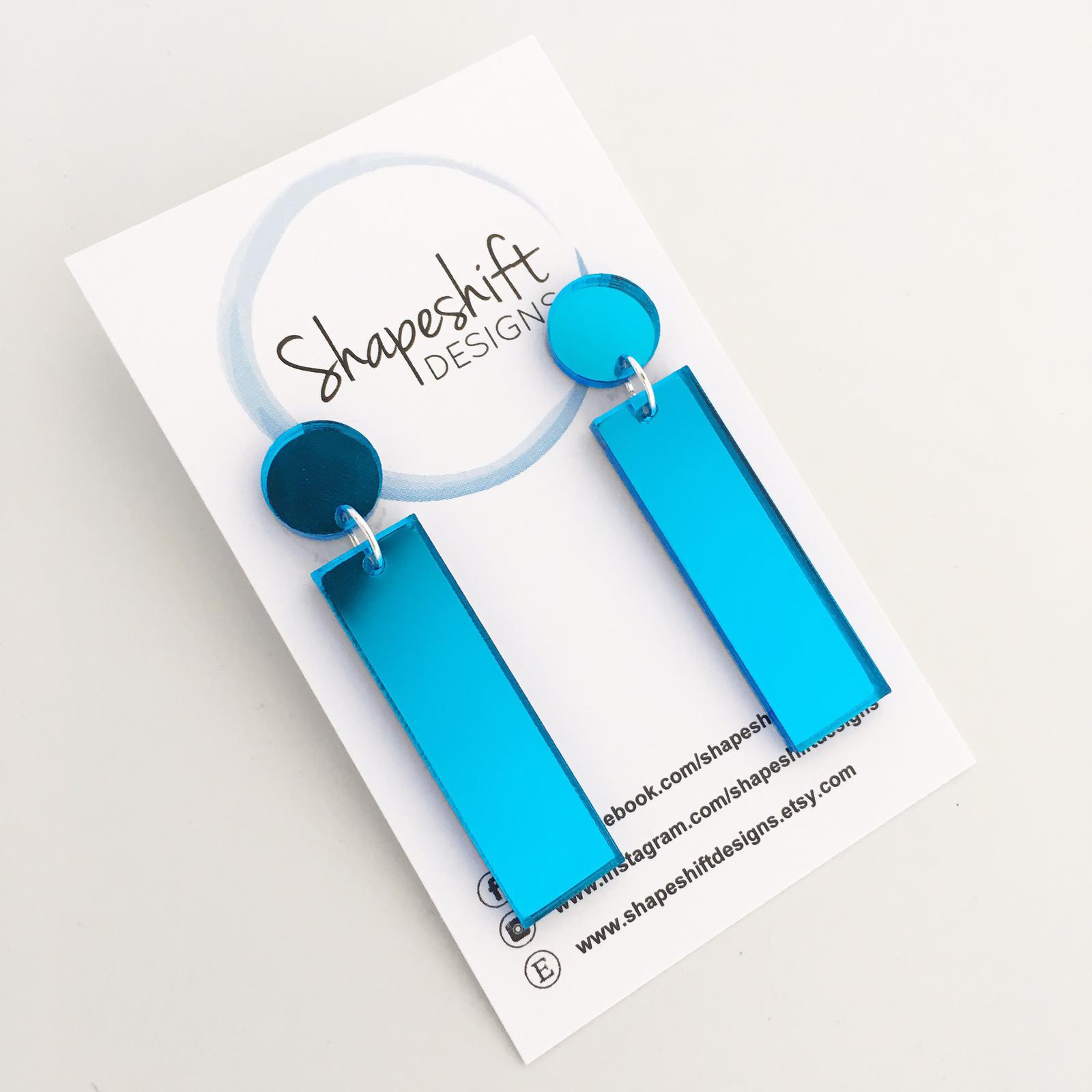 Mirror Acrylic Dangle Earrings