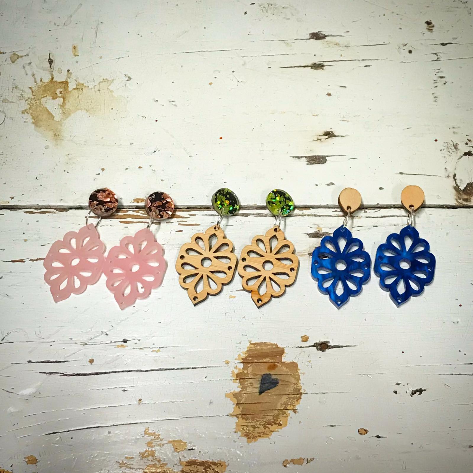 Laser cut earrings