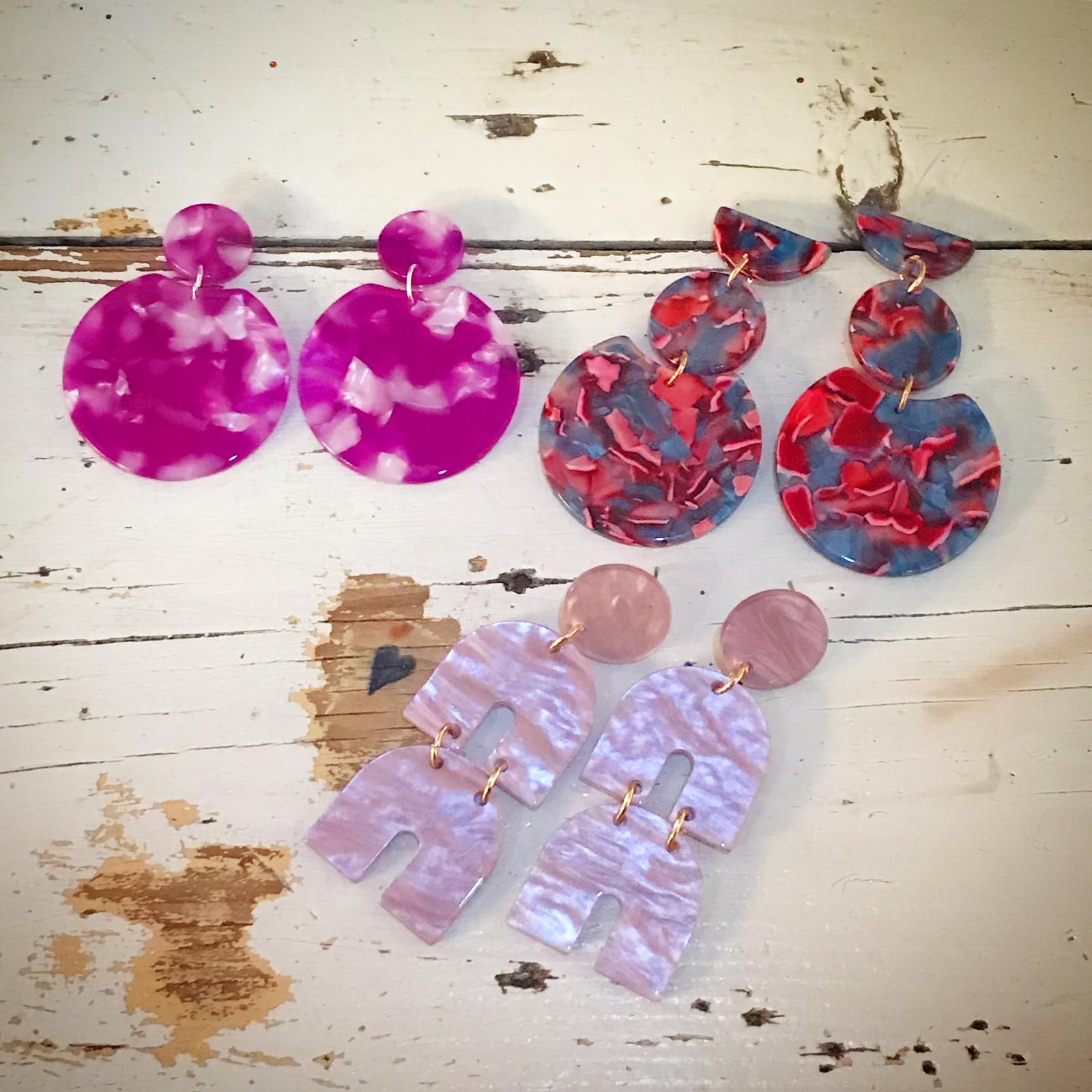 Pink earrings