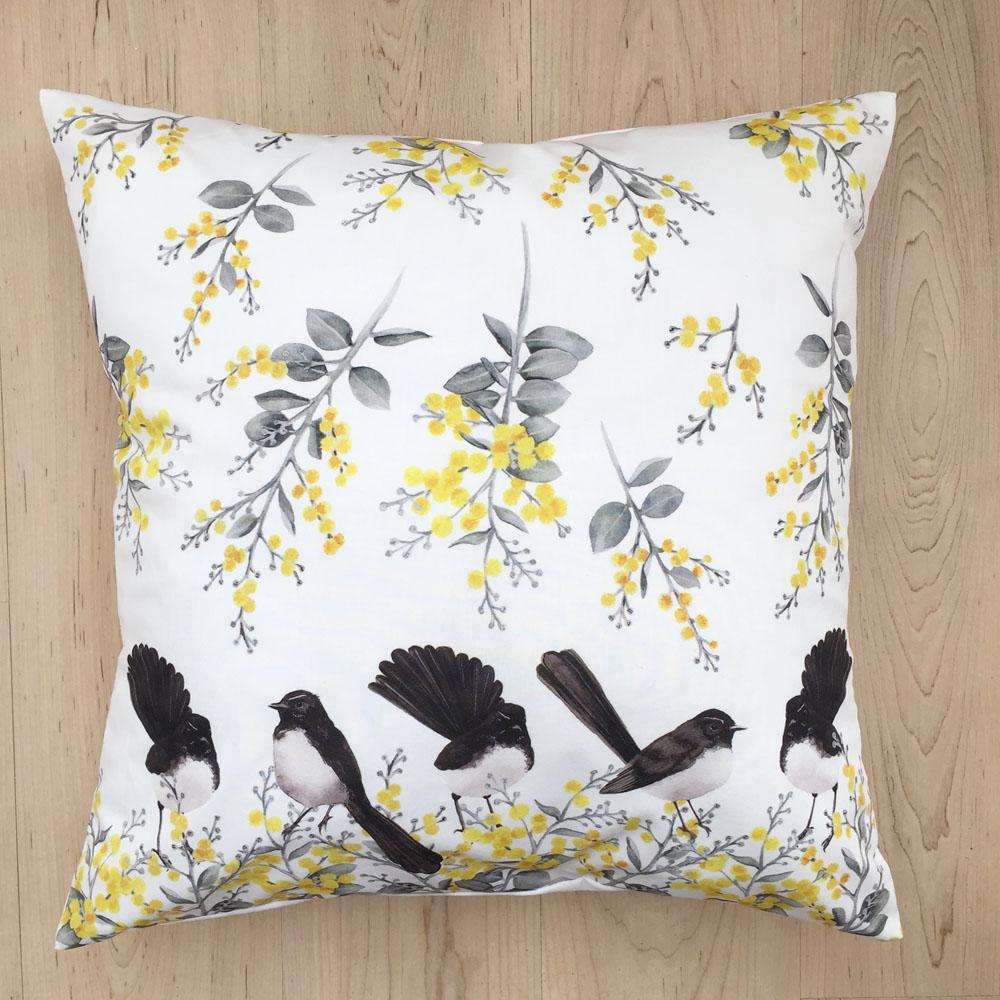 Willy Wagtail Cushion Cover