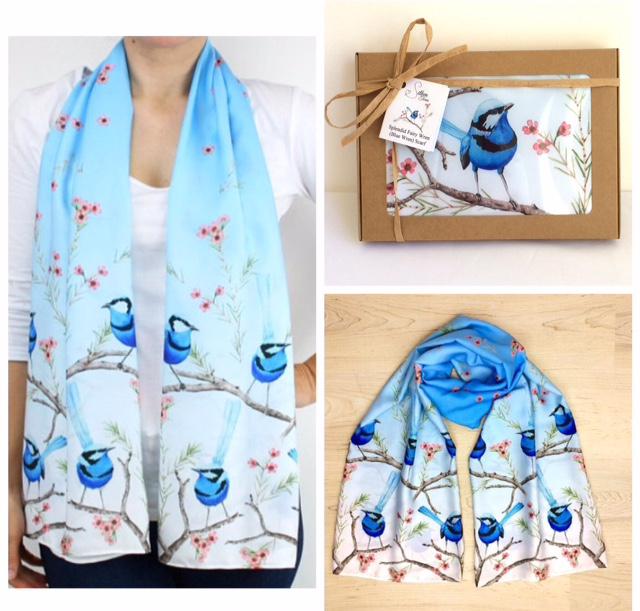 Blue Wren Scarf