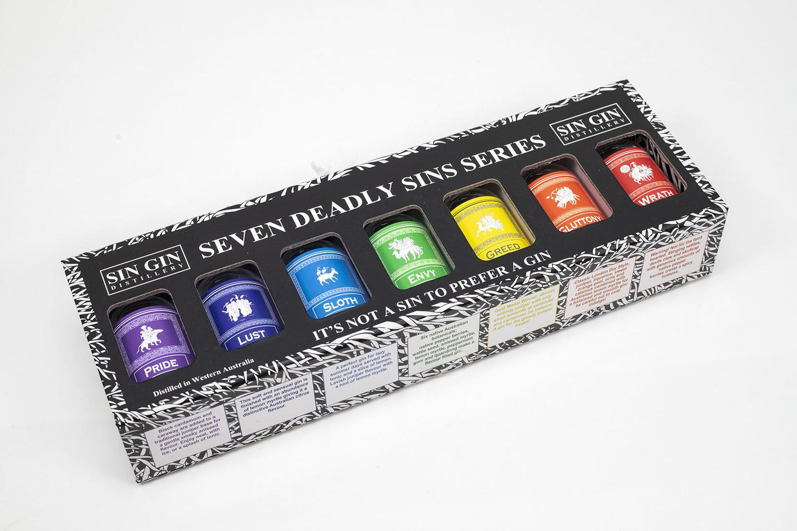 Sin Gin Distillery 7 Deadly Sins Range