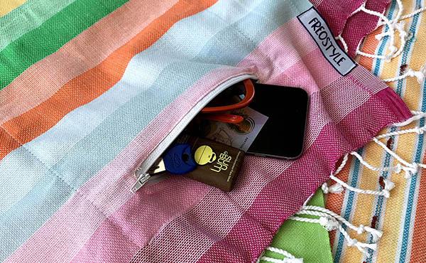 Freostyle Towels with Pockets so you can Stash Your Stuff while you Swim!