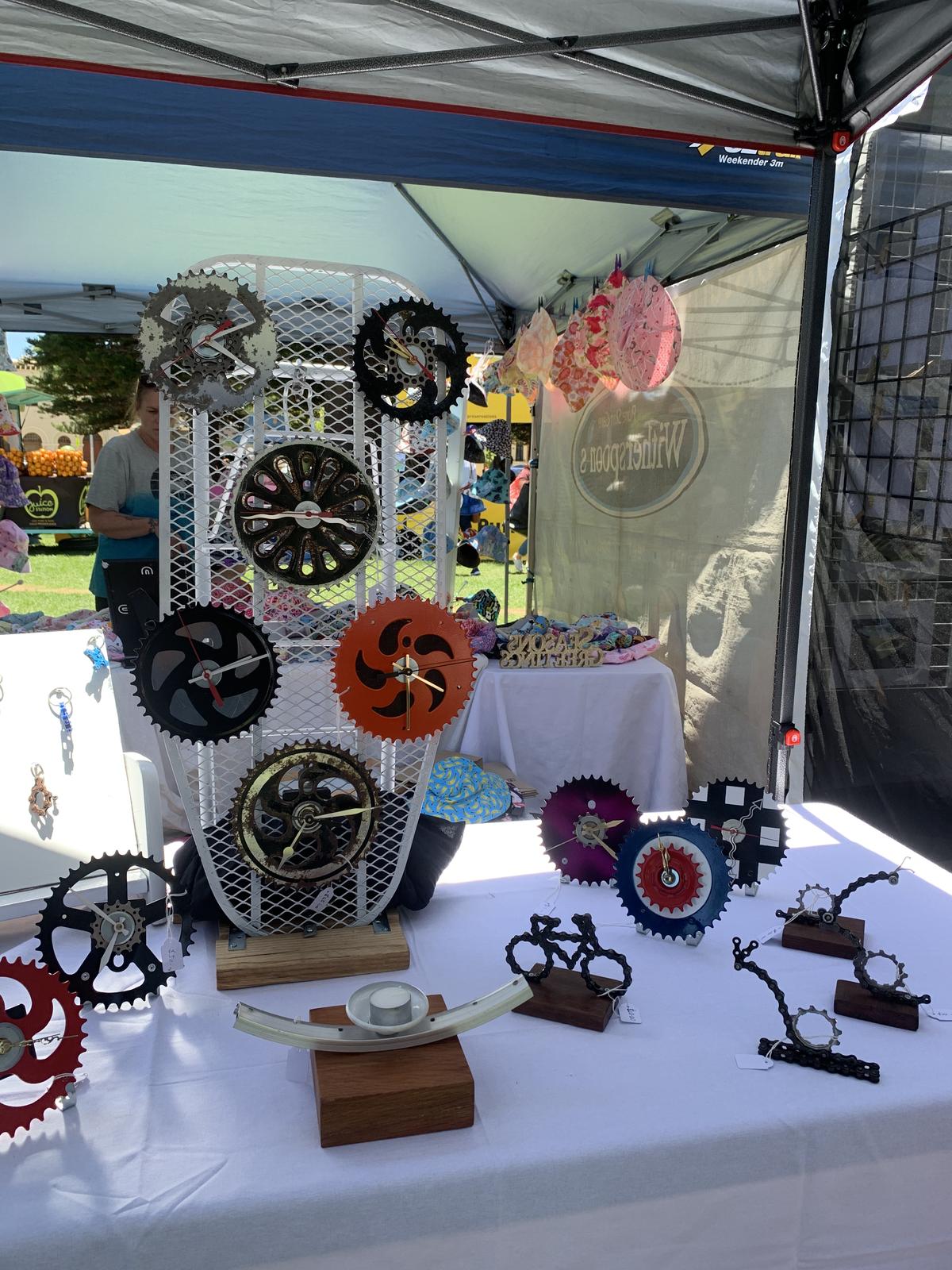 Up cycled bike clocks