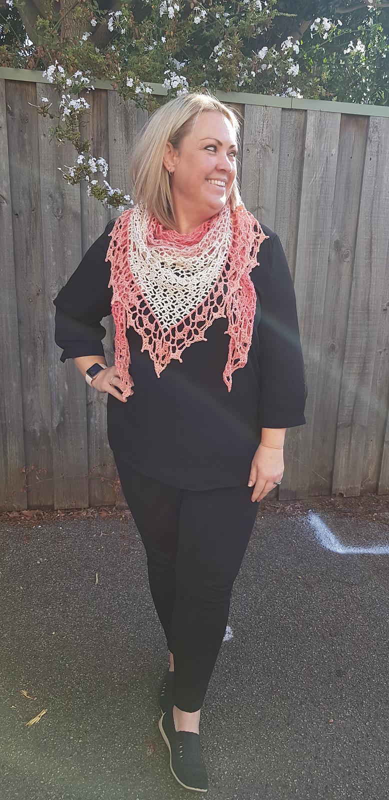 Elegant pink shawl