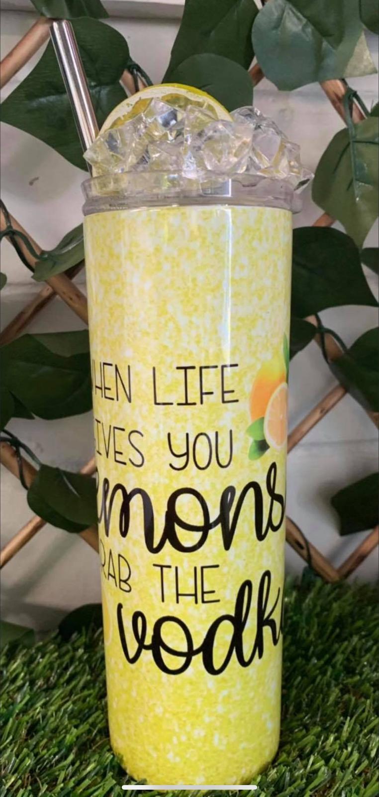 Lemon ice topper tumbler