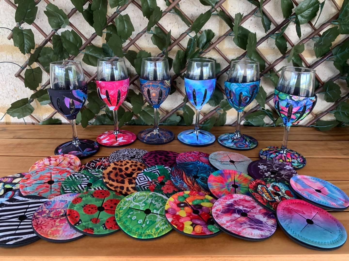 wine glass coasters