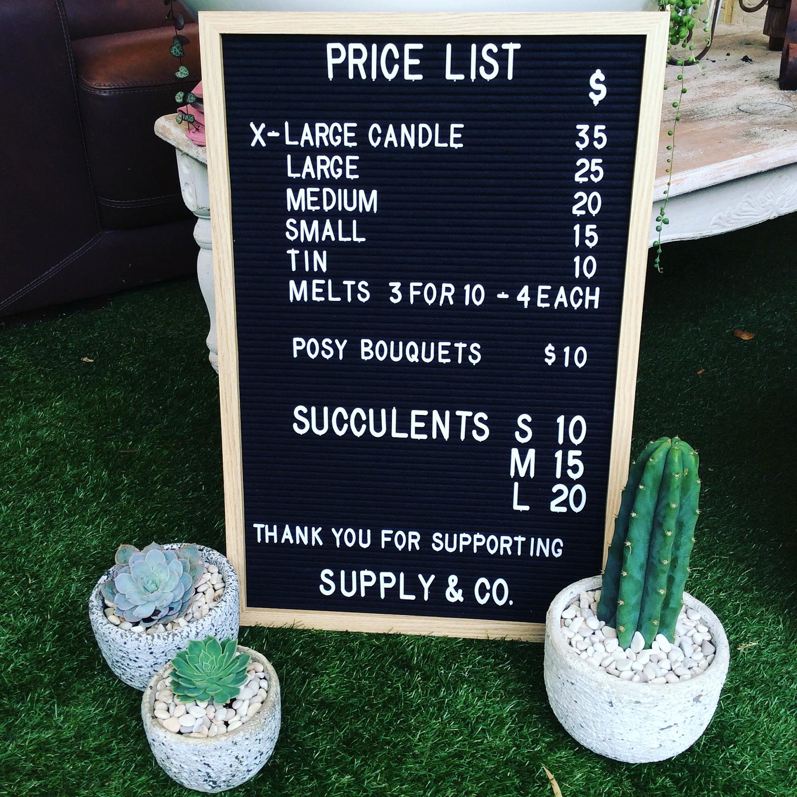 Price List