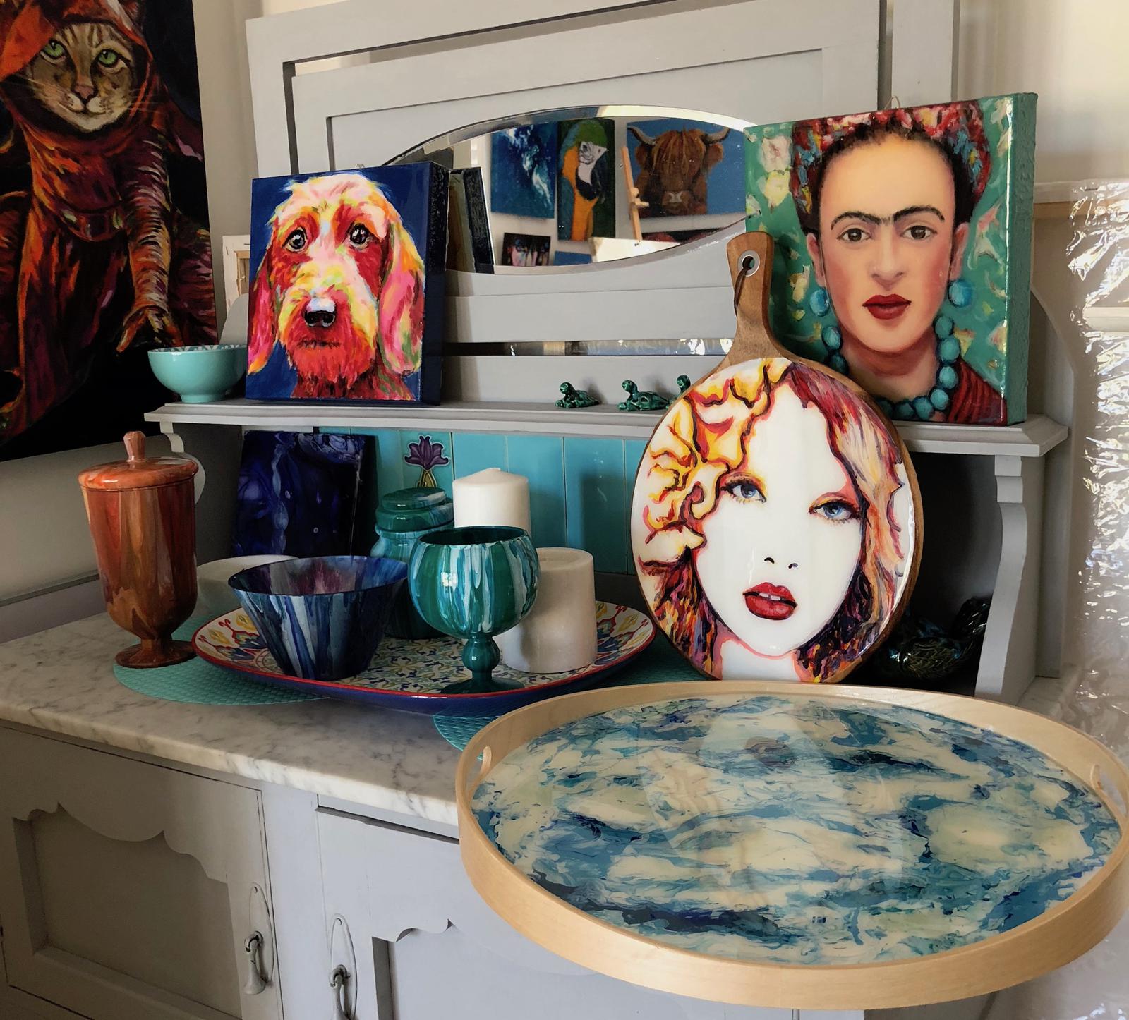 Various artworks by Suzie Brown