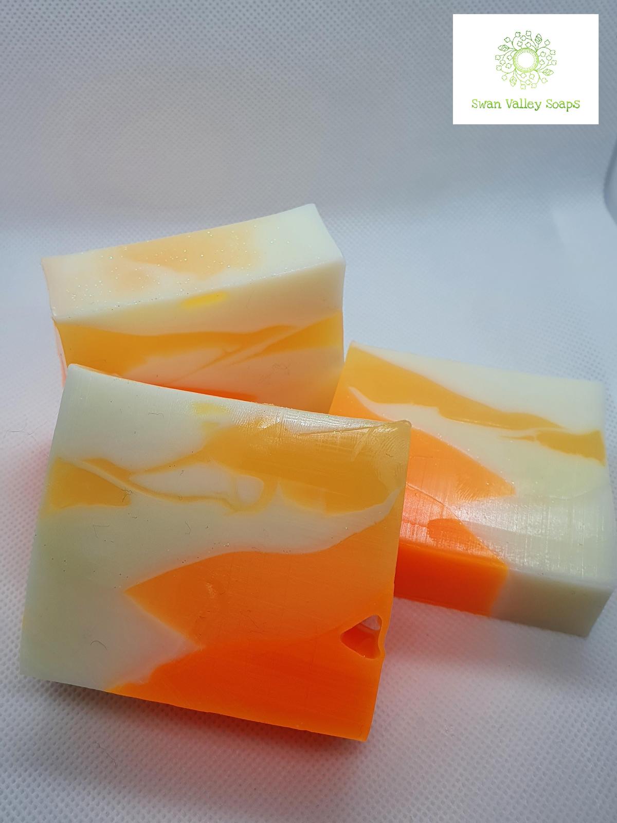 Tangerine Orange Layered Soap