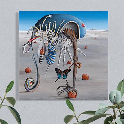 Large canvas print - 'The April Fool - A Self Portrait' by Jem Ham