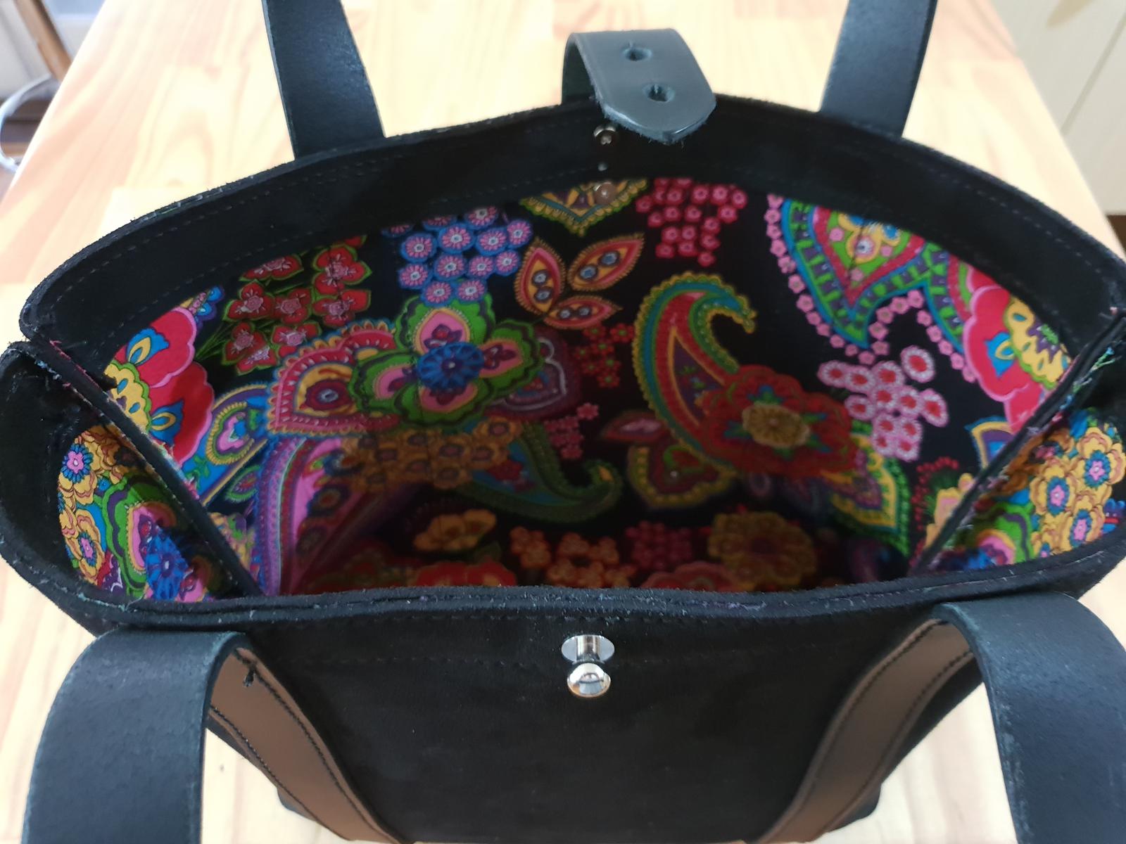 Black Suede Tote Bag