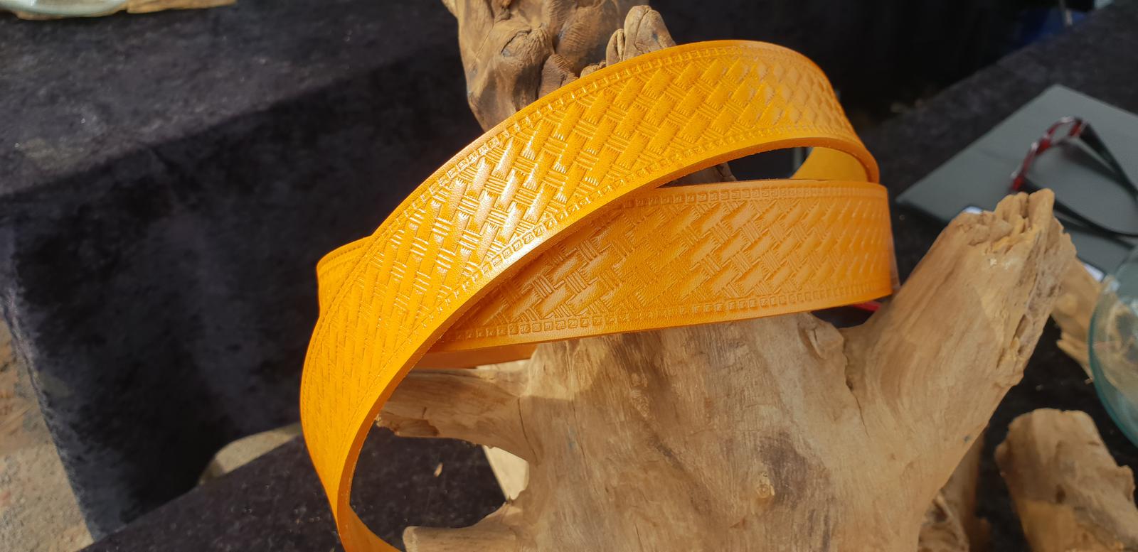 Sunshine Yellow Basket Weave belt