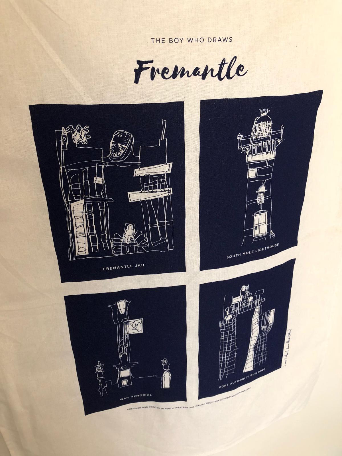 Fremantle Tea Towel By The Boy Who Draws