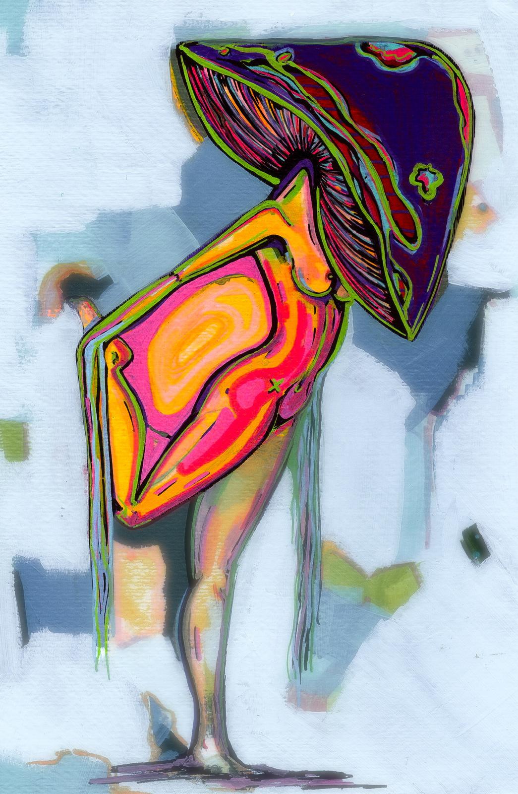 Mycology Girl - Art Print by me