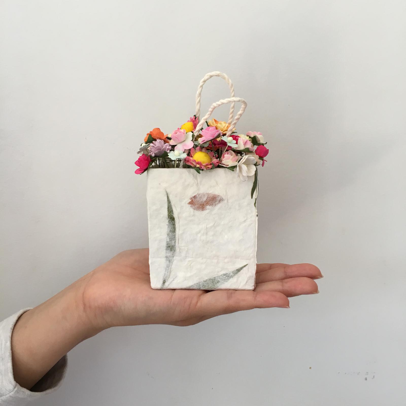 Hand pressed paper bag