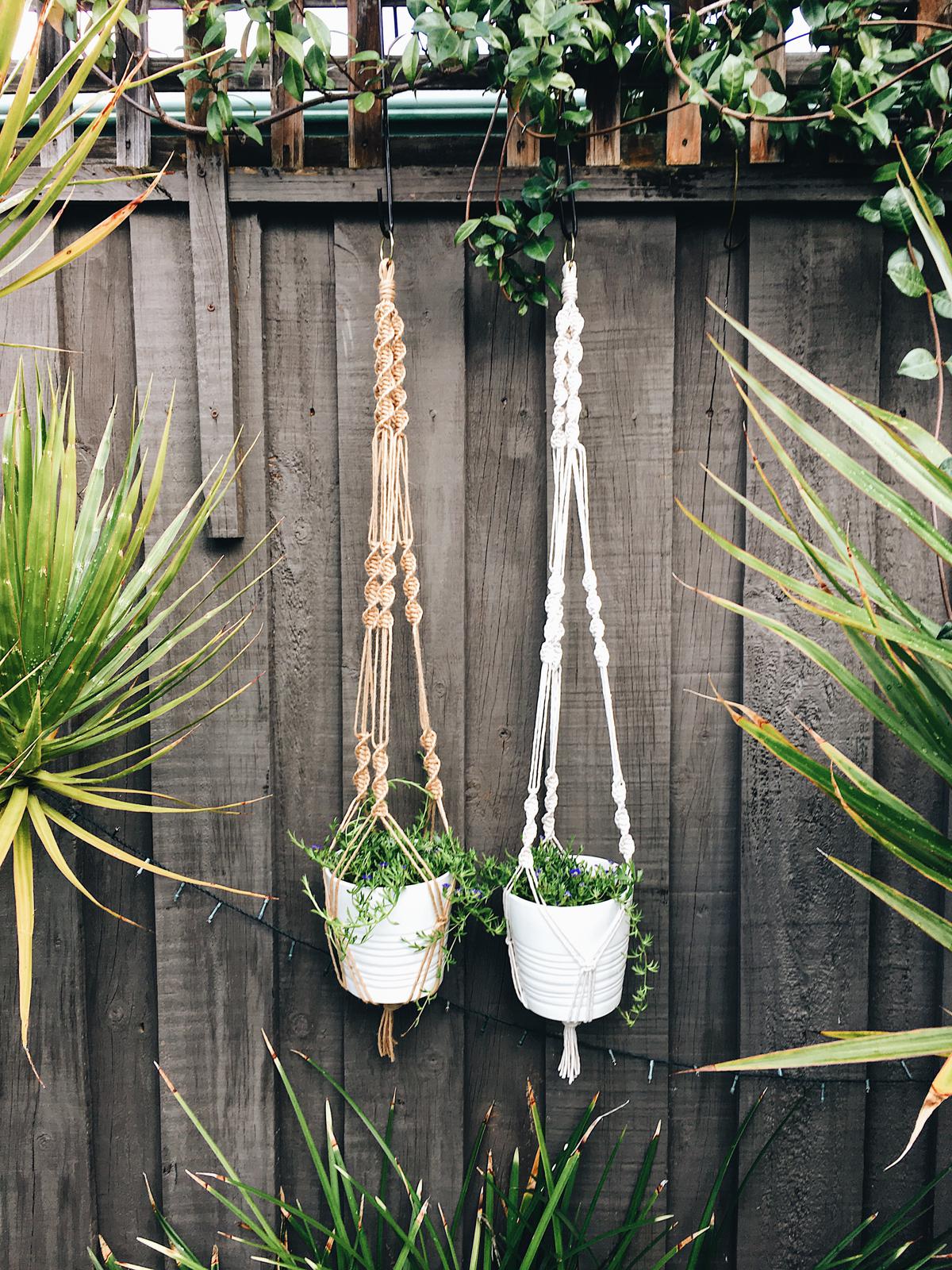 Macrame plant hangers