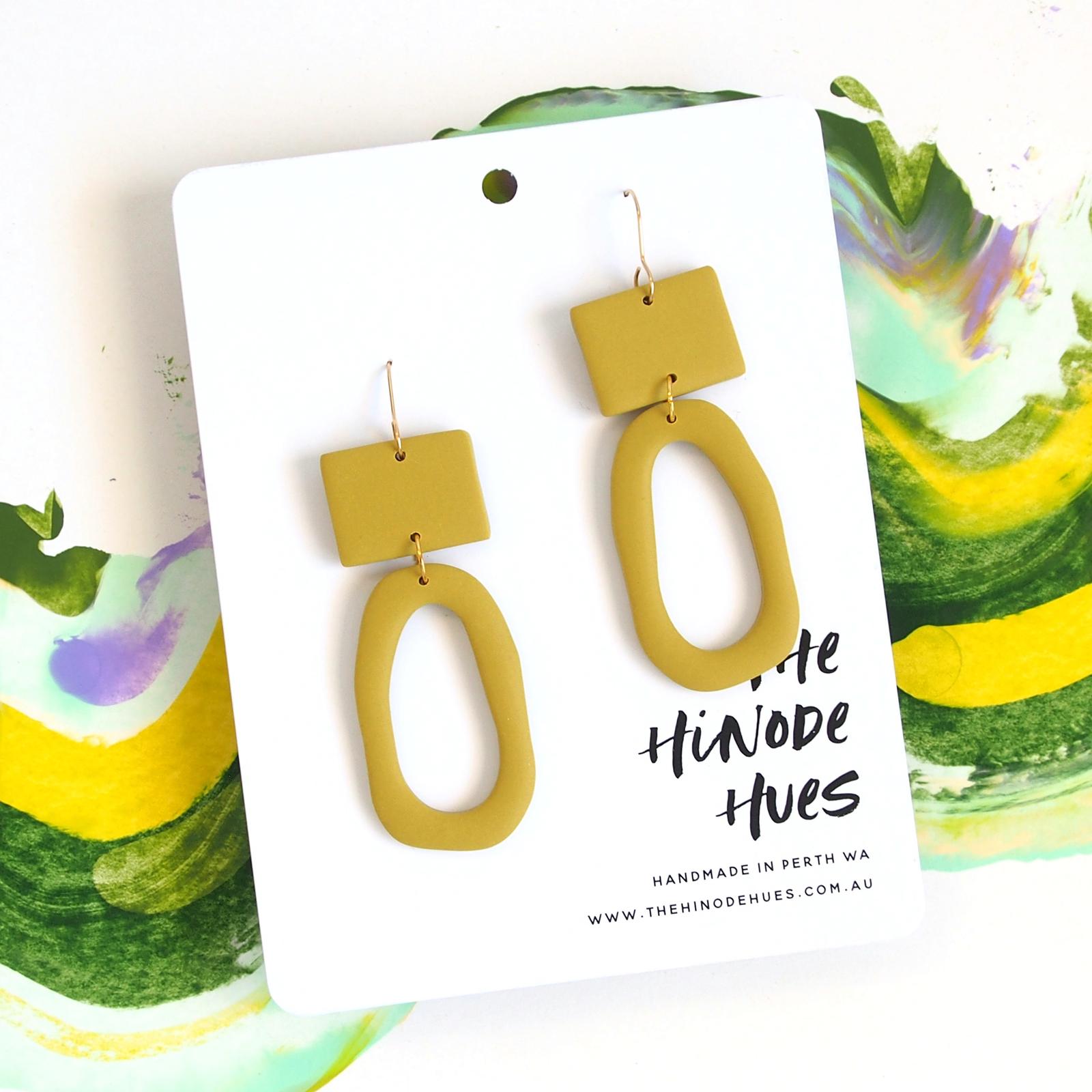 Unicus Statement Earrings in Kiwi