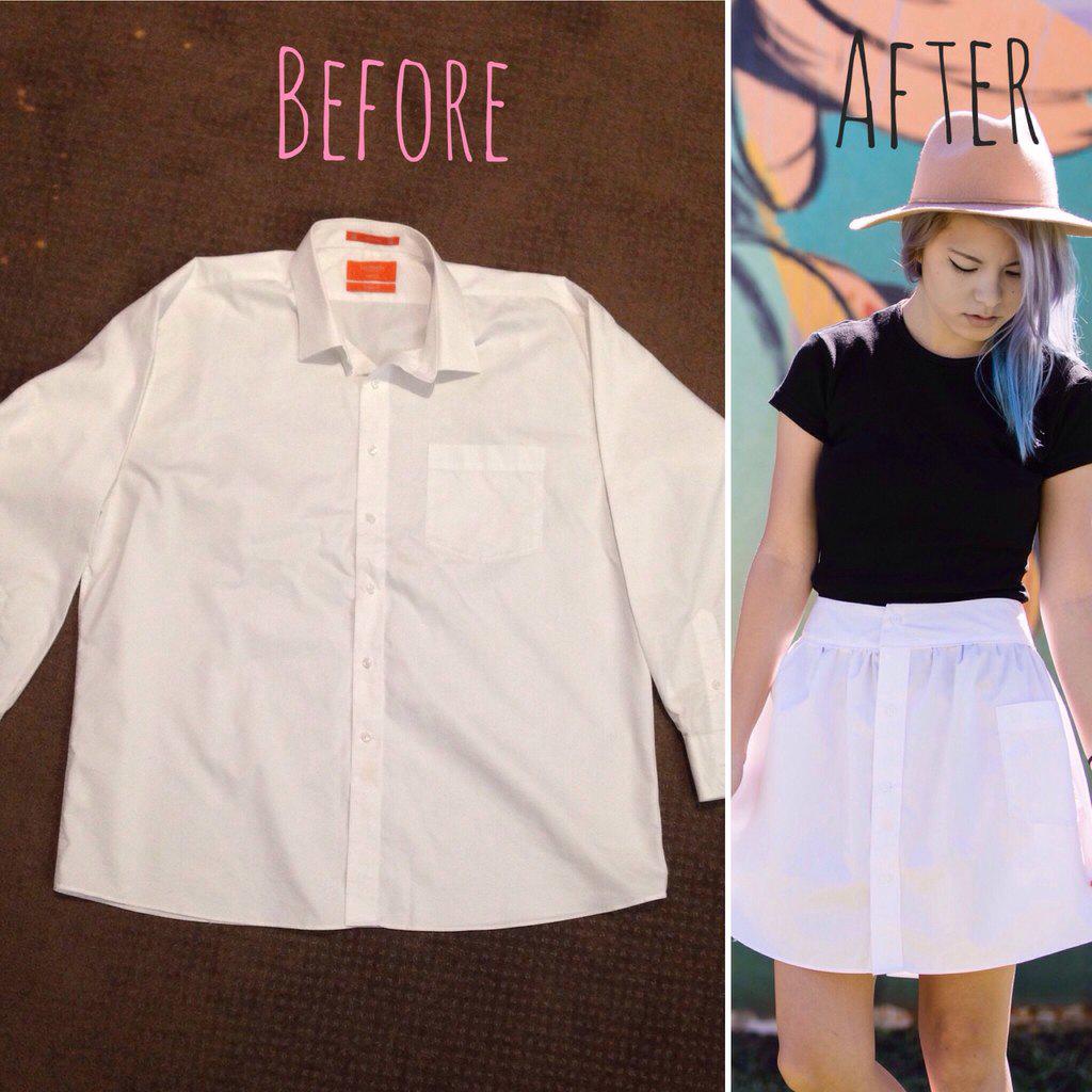 White mini-skirt