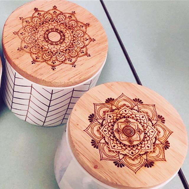 Mandala Top Candle Lids