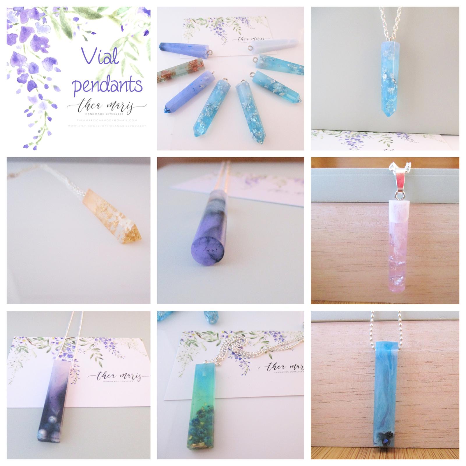 Resin vial pendants