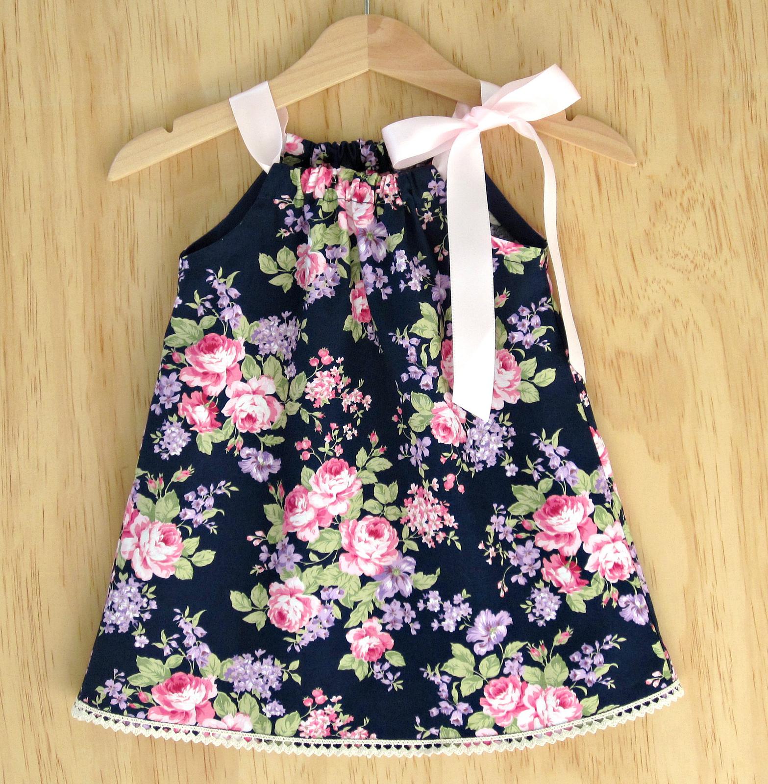 Vintage floral print pillowcase dress