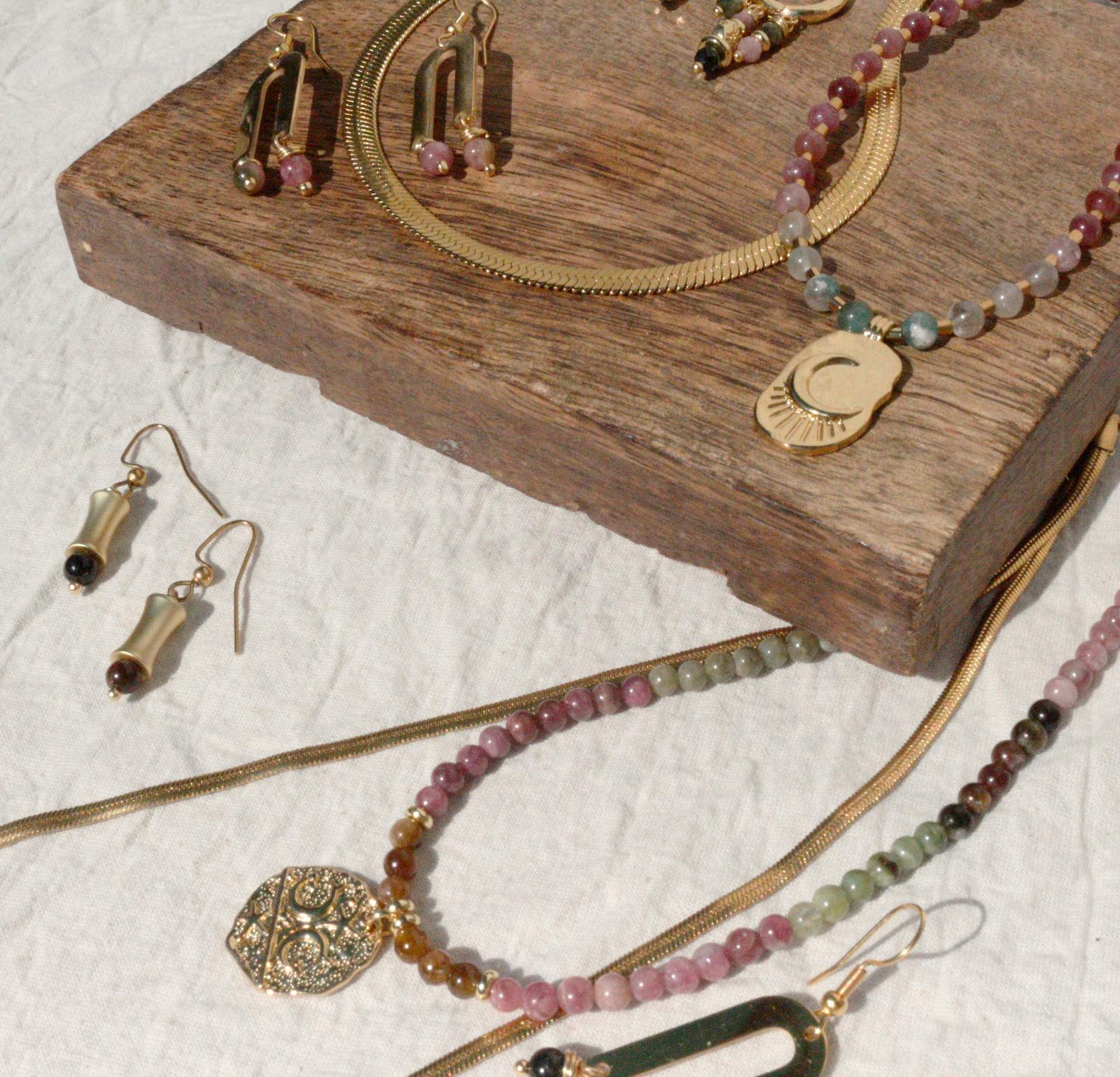 One off Tourmaline Necklace and gold filled pieces