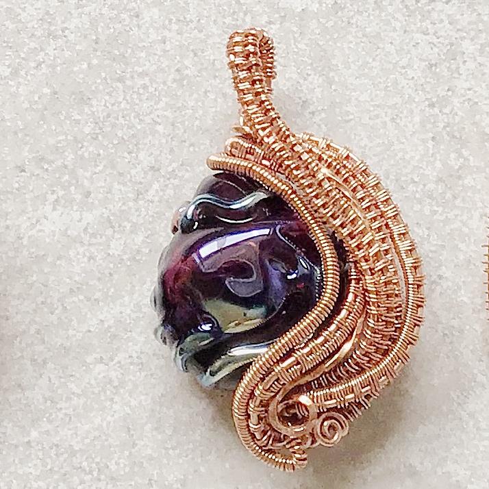 Lampwork Egg pendant