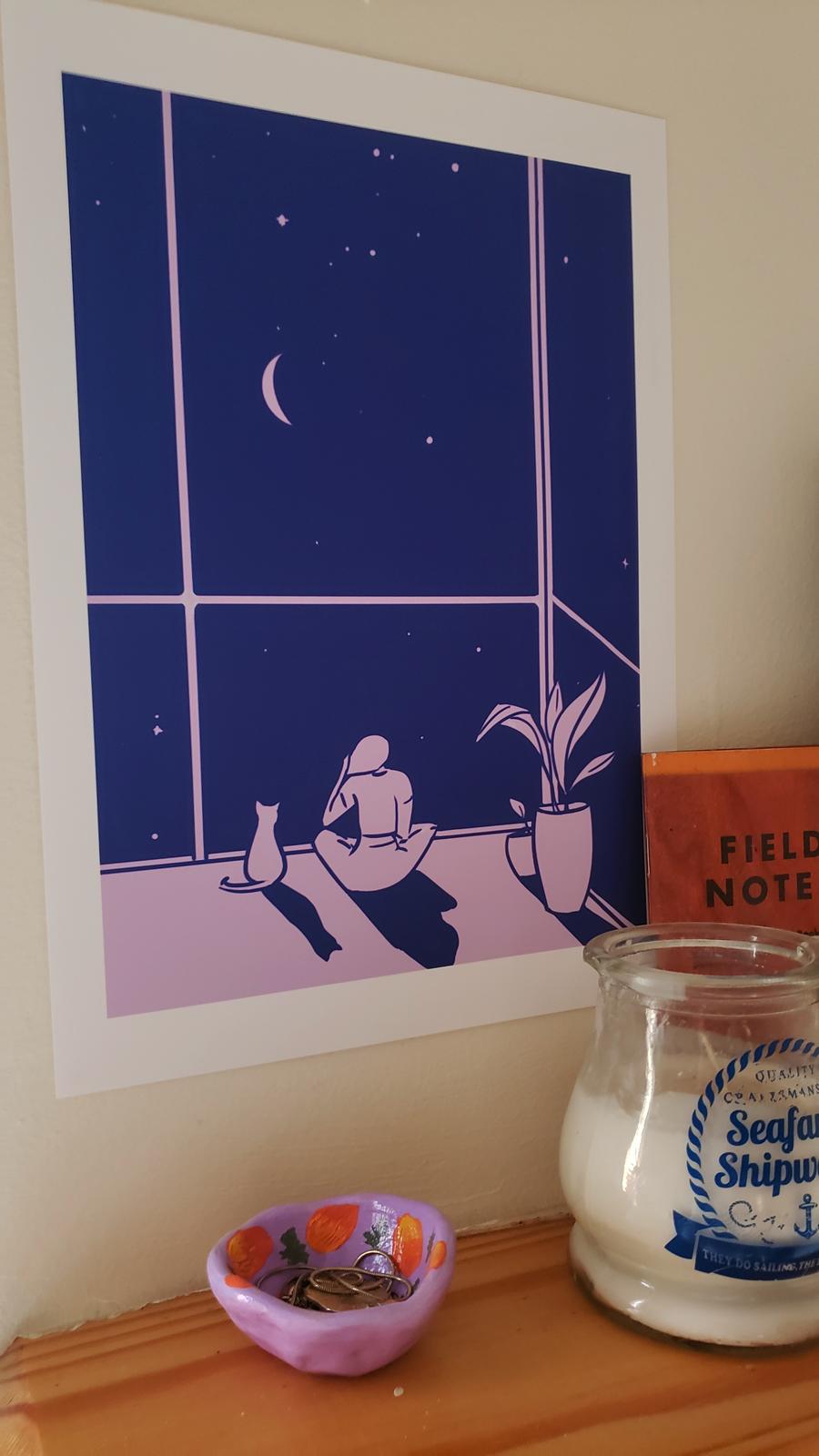 Quiet Contemplation and a Starry Night Print