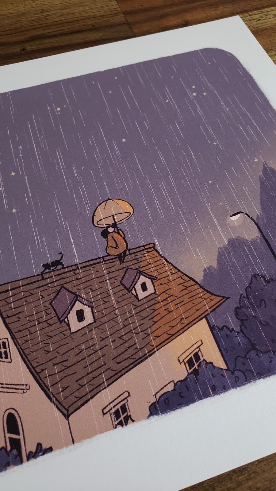 Rain at Golden Hour Print