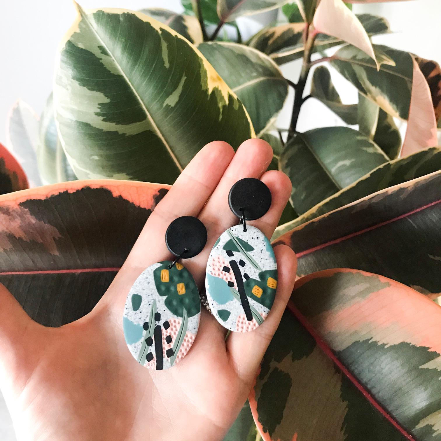 Polymer clay statement dangles