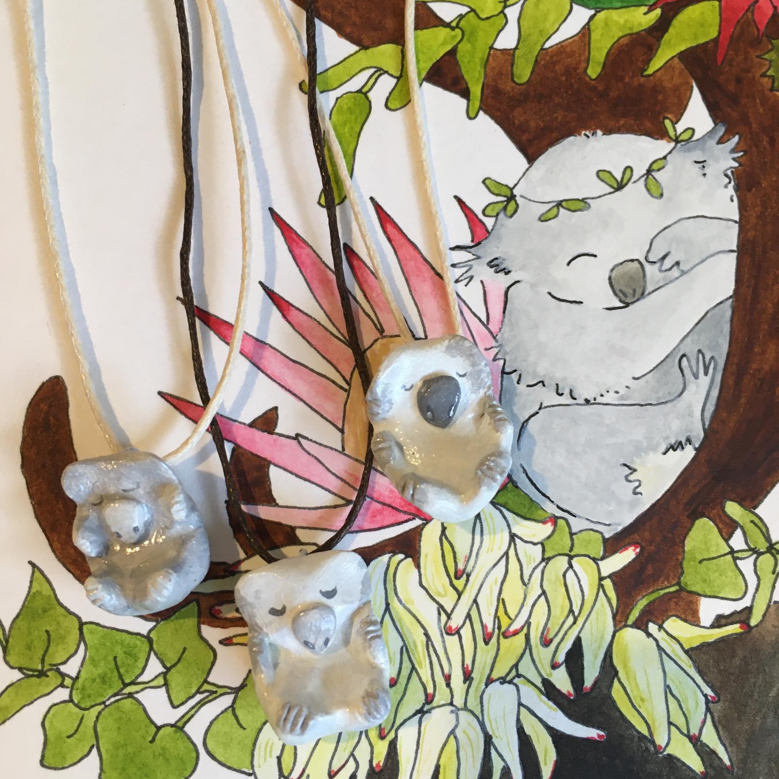 Koalas handmade with clay