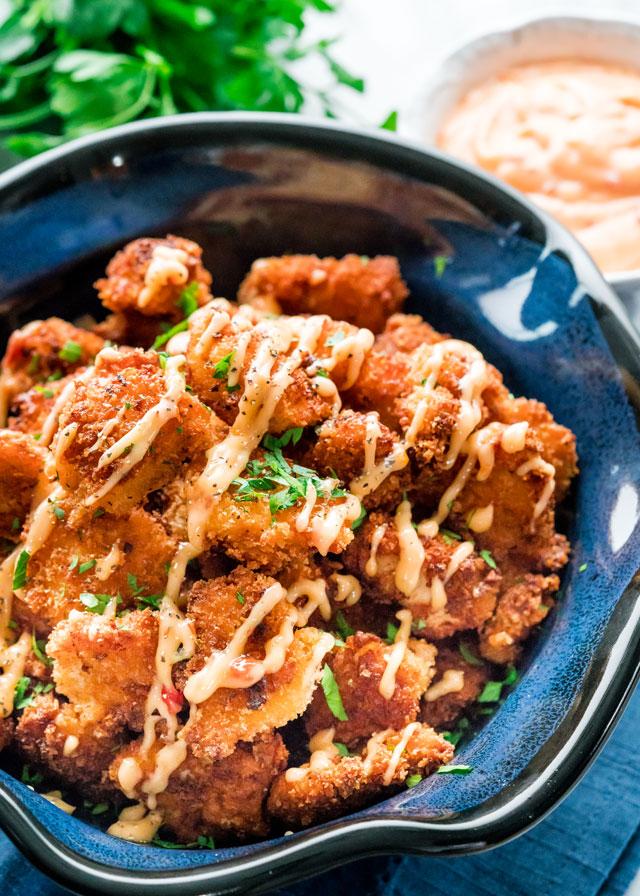 karaage chicken salad & spring rolls
