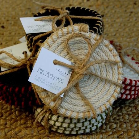 'naturals' cotton coasters