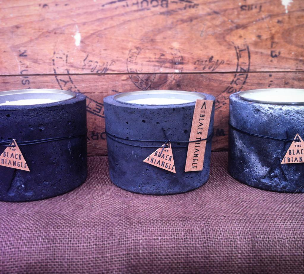 Large concrete candles