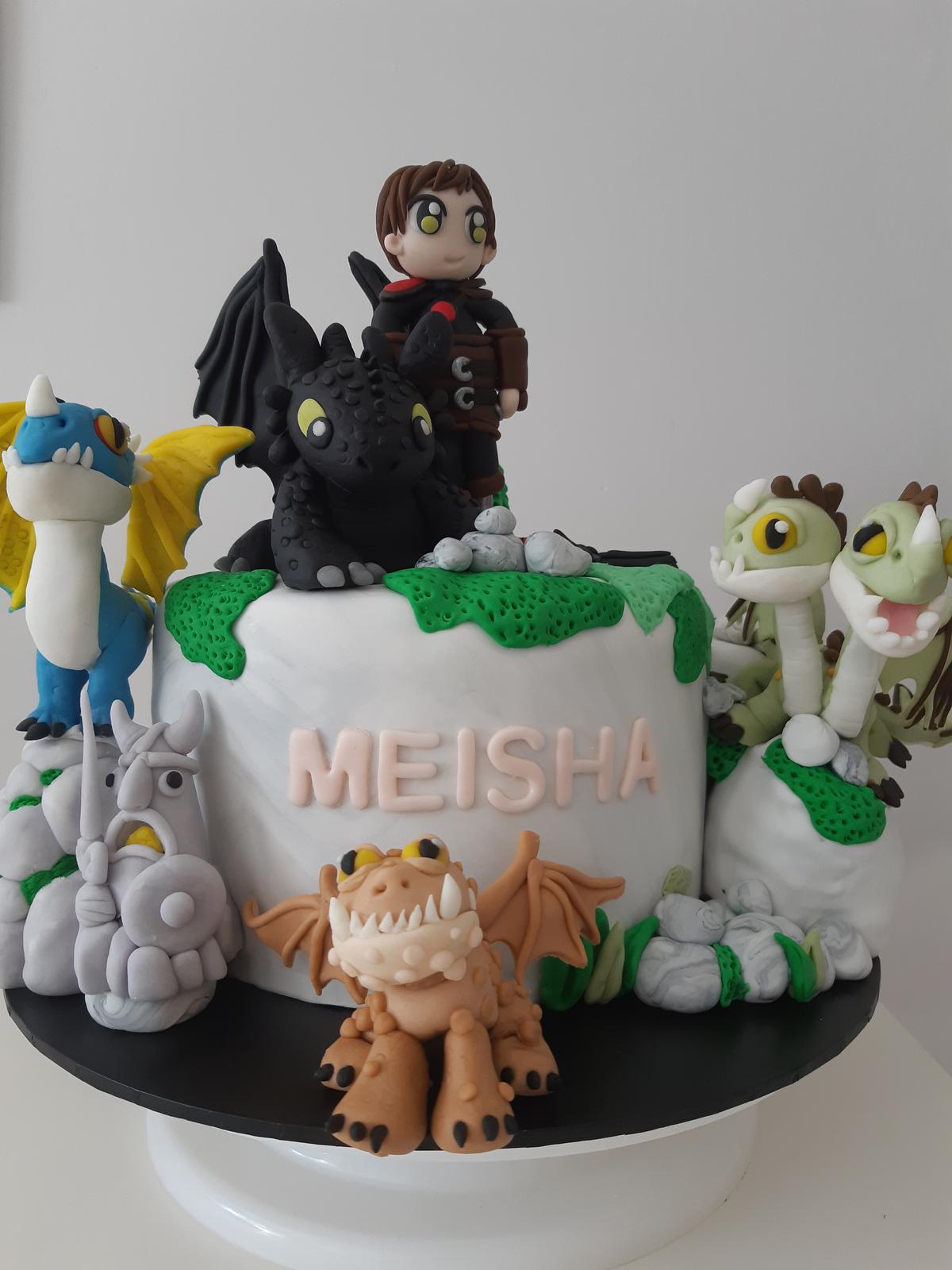how to train your dragon fondant topper